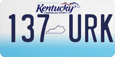 KY license plate 137URK