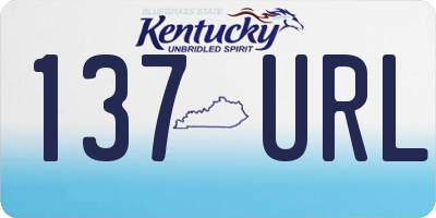 KY license plate 137URL