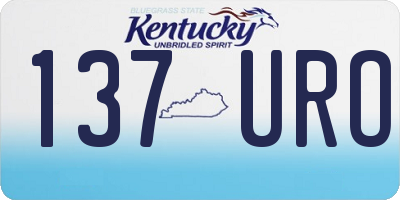 KY license plate 137URO