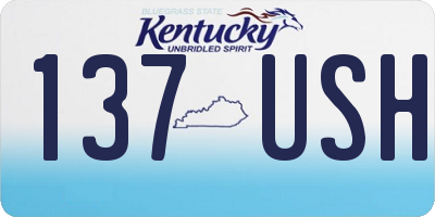 KY license plate 137USH