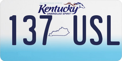 KY license plate 137USL
