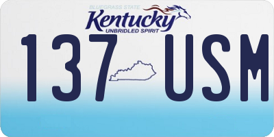 KY license plate 137USM