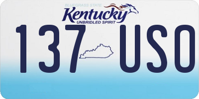 KY license plate 137USO