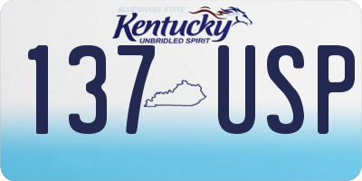 KY license plate 137USP
