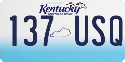 KY license plate 137USQ