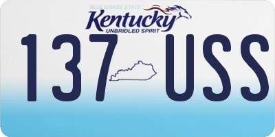 KY license plate 137USS
