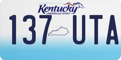 KY license plate 137UTA