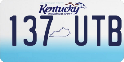KY license plate 137UTB