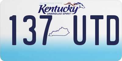 KY license plate 137UTD