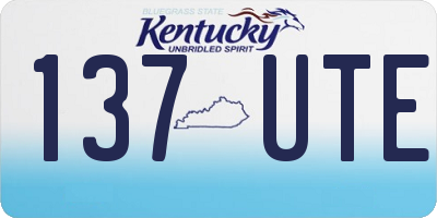KY license plate 137UTE
