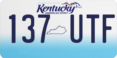 KY license plate 137UTF