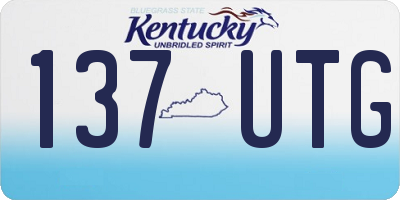 KY license plate 137UTG