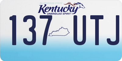 KY license plate 137UTJ