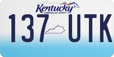 KY license plate 137UTK
