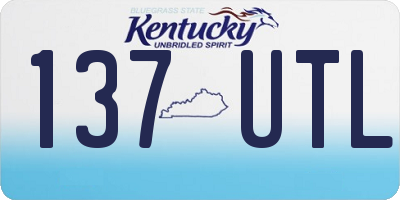 KY license plate 137UTL
