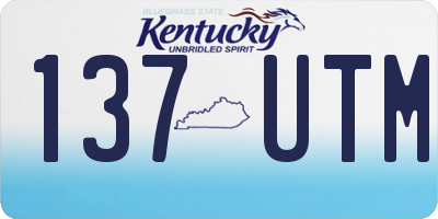 KY license plate 137UTM