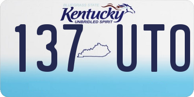 KY license plate 137UTO