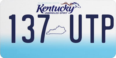 KY license plate 137UTP