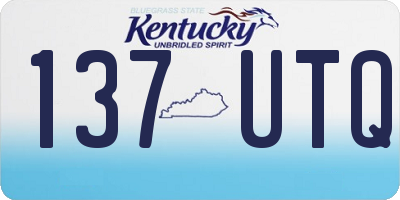 KY license plate 137UTQ