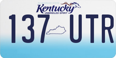 KY license plate 137UTR