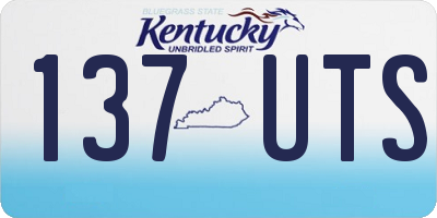 KY license plate 137UTS