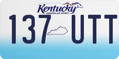 KY license plate 137UTT