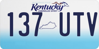 KY license plate 137UTV