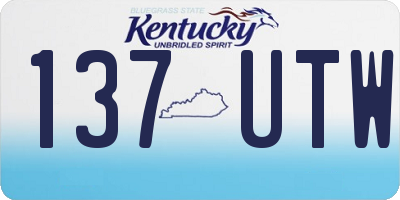 KY license plate 137UTW