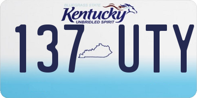 KY license plate 137UTY
