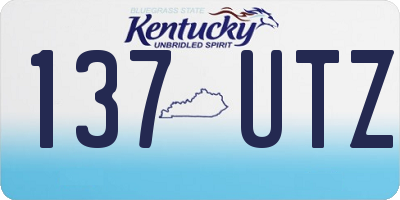KY license plate 137UTZ