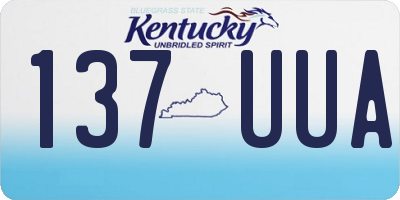 KY license plate 137UUA