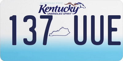 KY license plate 137UUE