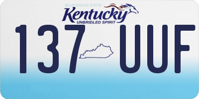 KY license plate 137UUF