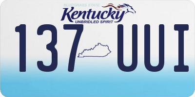 KY license plate 137UUI