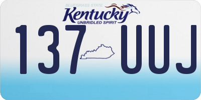KY license plate 137UUJ