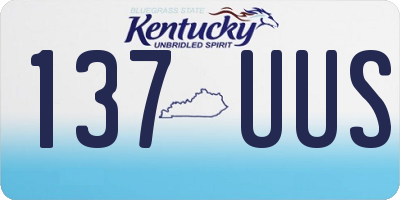 KY license plate 137UUS