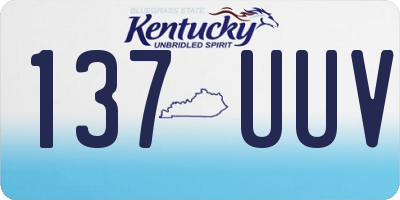 KY license plate 137UUV