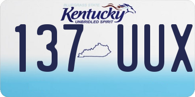 KY license plate 137UUX