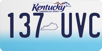 KY license plate 137UVC