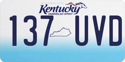 KY license plate 137UVD
