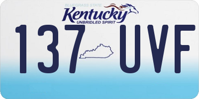 KY license plate 137UVF