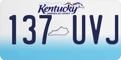KY license plate 137UVJ