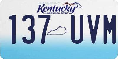 KY license plate 137UVM