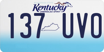 KY license plate 137UVO