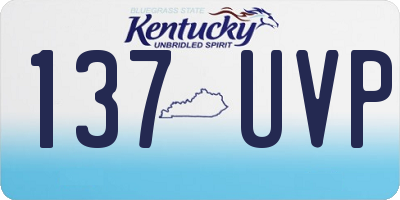 KY license plate 137UVP