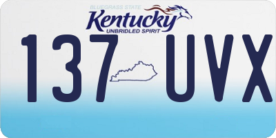 KY license plate 137UVX