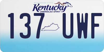 KY license plate 137UWF