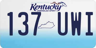 KY license plate 137UWI