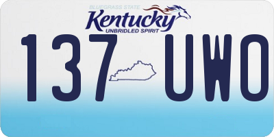 KY license plate 137UWO