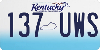 KY license plate 137UWS